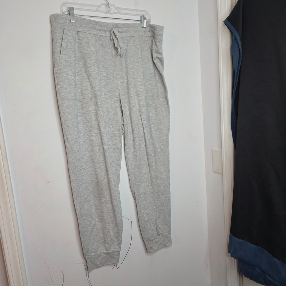 Banana Republic Mens XL Gray Heathered Jogger Sweatpants Drawstring Pockets